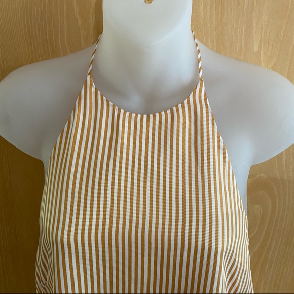 Revolve AFRM • Yellow Striped Halter Swing Tank - Picture 3 of 12